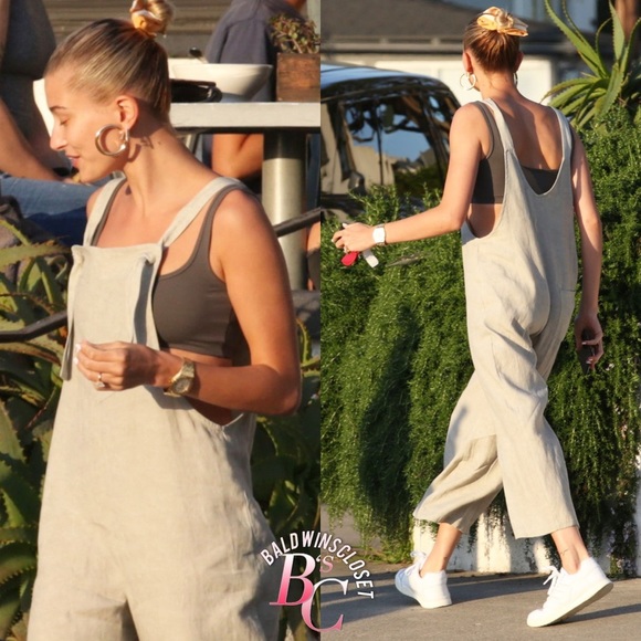 NWT Zara Grey Linen Pocket Wide Leg Jumpsuit - Picture 2 of 8